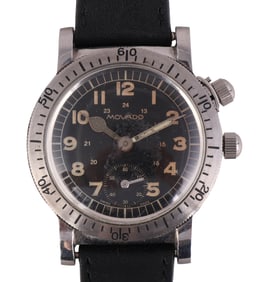 Movado Military Chronograph Stainless Steel Watch