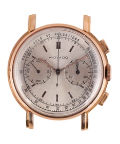Movado 18k Gold Chronograph with Pulsations Dial