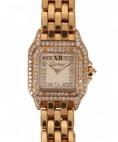 Cartier 18k Gold Panthere Diamond Watch Ref. 10770