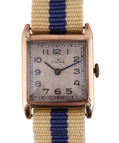 Rolex 9k Gold Vintage Square Case 25mm Wristwatch