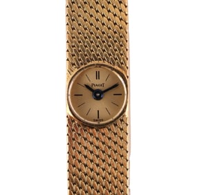 Piaget 18K Gold Backwind Ladies Mesh Wristwatch