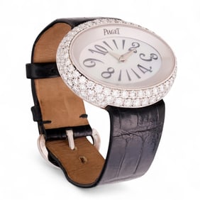 Piaget 18k White Gold Diamond Casino Wristwatch