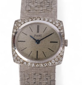 Piaget 18k White Gold Diamond Ladies Dress Watch
