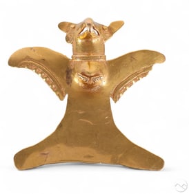 18K Gold Pre-Colombian Bird Pendant 78.8 grams
