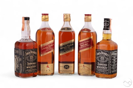 Jack Daniels and Johnnie Walker Scotch Whiskey LOT