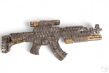 Dan Tanenbaum b.1971 Watch Parts AR-15 Sculpture