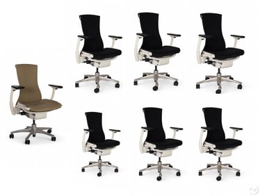 Herman Miller "Embody" White Office Chairs 7pc LOT