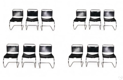 Mies Van Der Rohe MR-10 Chairs by Knoll 12pc SET