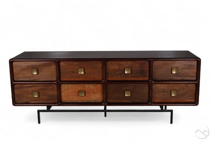 Mid Century Modern Style Wooden 8 Drawer Sideboard