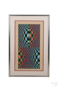 Victor Vasarely 1906-1997 Op Art Serigraph SIGNED