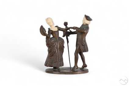 Peter Tereszczuk 1875-1963 Bronze Couple Sculpture