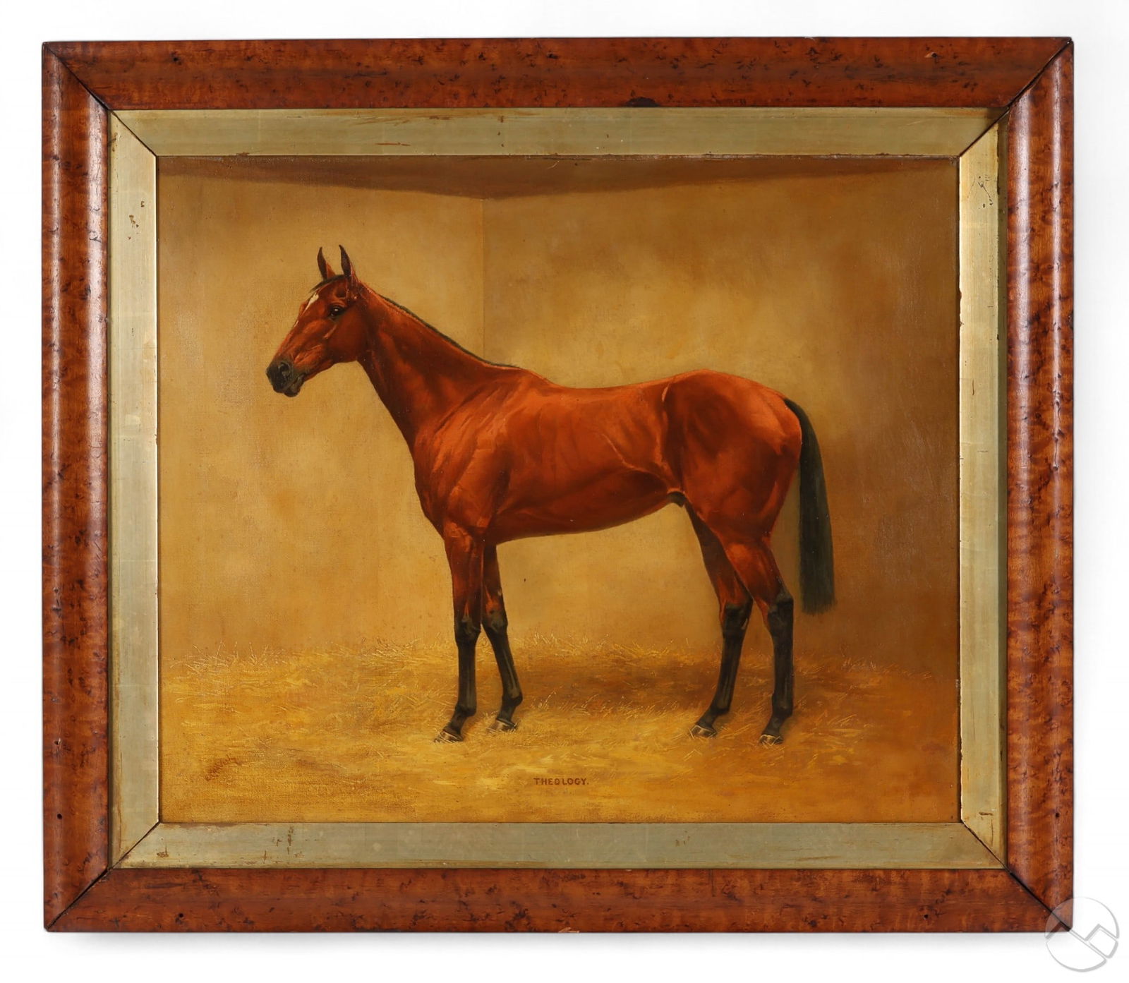 Antique Victorian Era Horse Portrait Oil Painting (1 of 5)