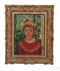 Luigi Corbellini 1901-1968 Child Portrait Painting