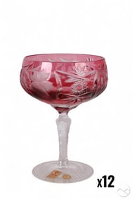 Nachtmann Traube Cranberry Champagne Sherbets SET