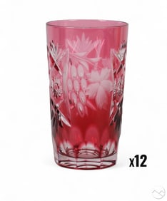 Nachtmann Traube Cranberry Highball Glasses LOT