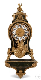 French Louis XV Dore Bronze Bracket Wall Clock