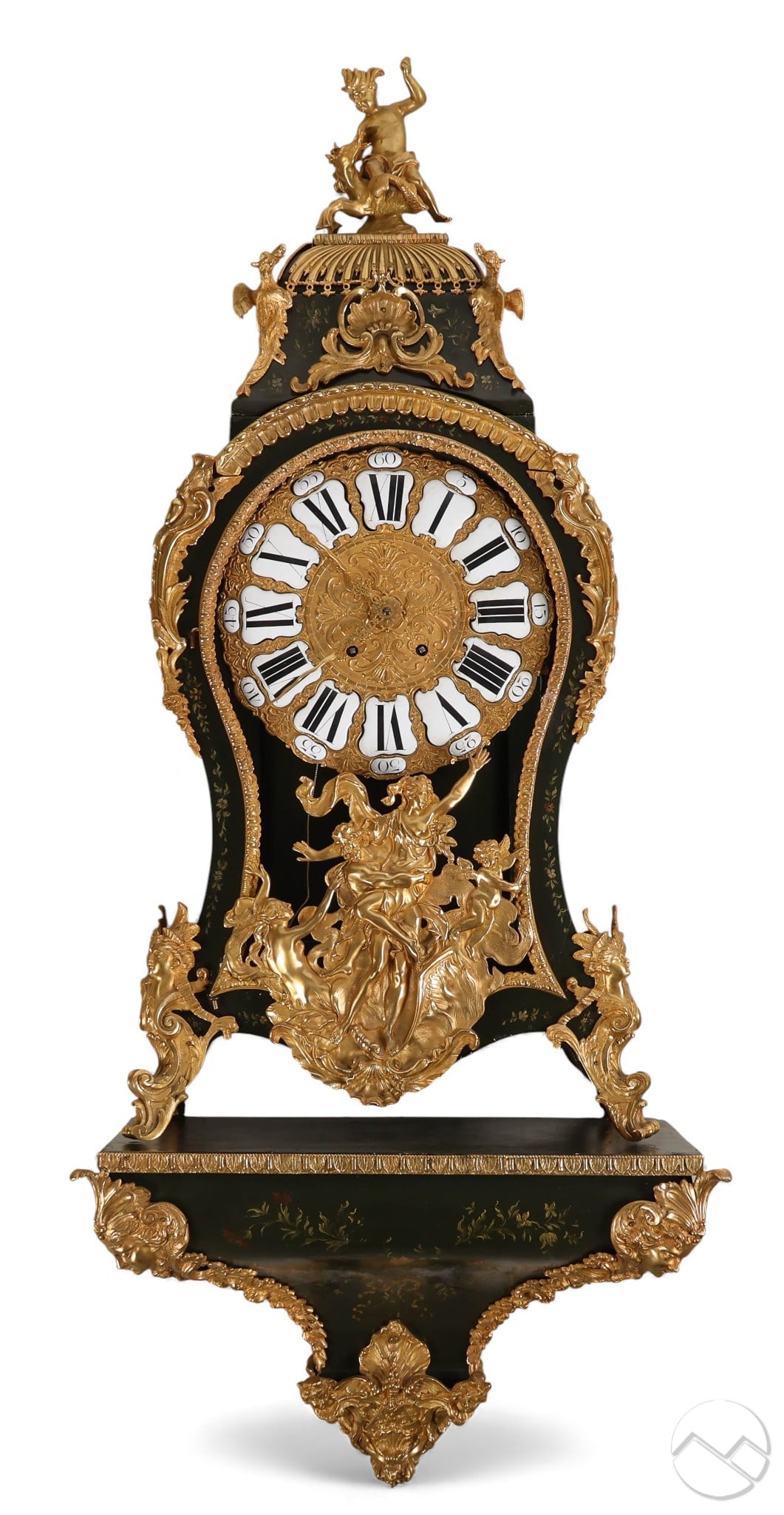 French Louis XV Dore Bronze Bracket Wall Clock (1 of 11)