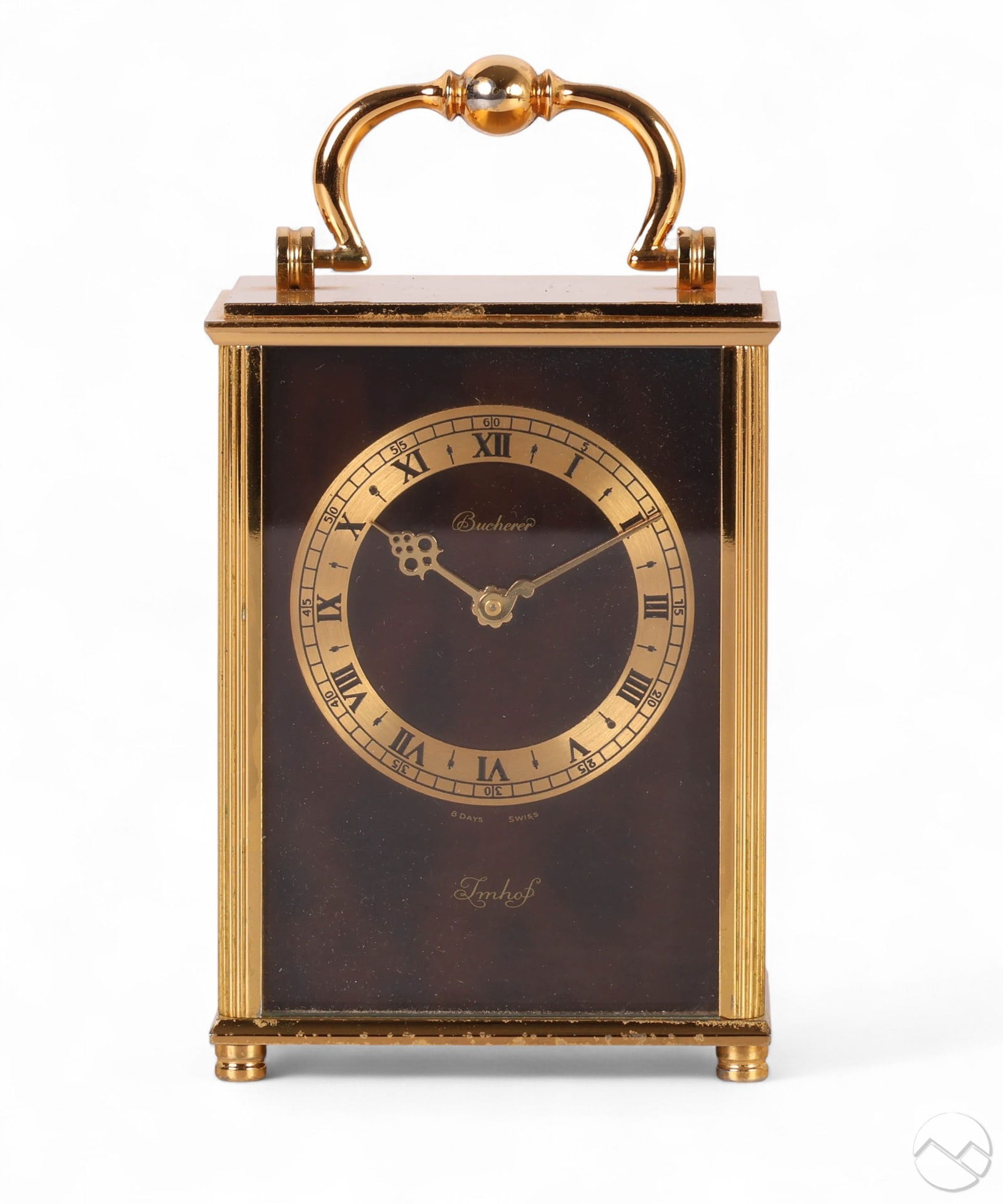 Bucherer Imhof Swiss Gilt Brass Carriage Clock (1 of 9)