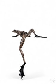Tim FROGMAN Cotterill Bronze Radar Frog Sculpture