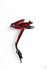 Tim FROGMAN Cotterill Bronze Cherry Frog Sculpture