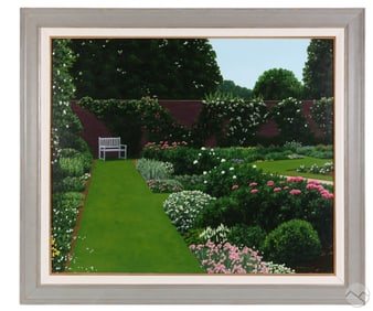Katherine Bleser b.1942 Garden Landscape Painting
