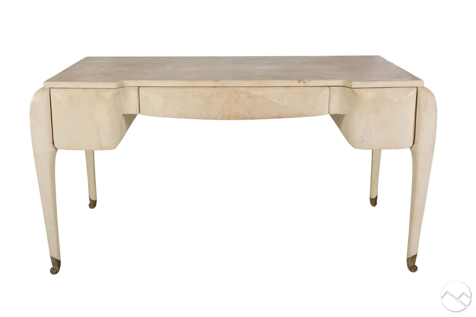 Maitland Smith Art Deco Style White Shagreen Desk (1 of 8)