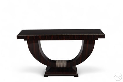 French Art Deco Rosewood Macassar Console Table