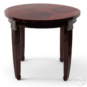 Art Deco Circular Lacquered Occasional Side Table