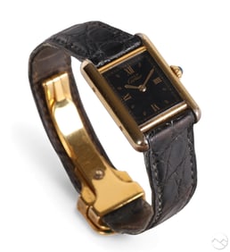 Cartier Vintage Vermeil Tank Quartz Wristwatch