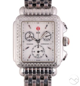 Michelle Art Deco Diamond Chronograph Wristwatch