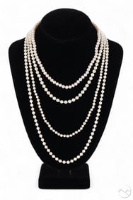 Akoya & Freshwater Pearl Necklace 14k Clasp 4p LOT