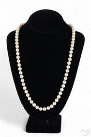 Saltwater Cultured Akoya Pearl Necklace 14K Clasp