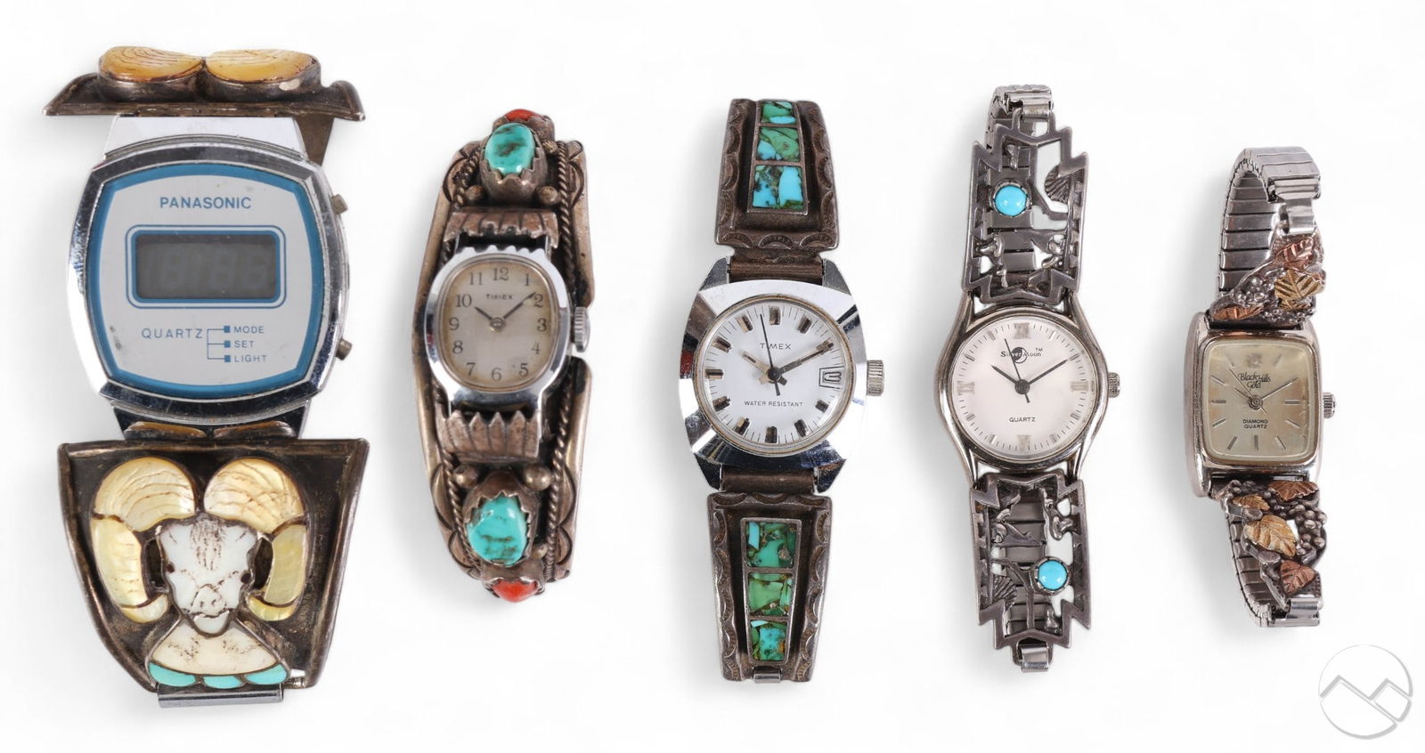 Southwestern Style Turquoise MOP Wristwatch 5p LOT (1 of 9)