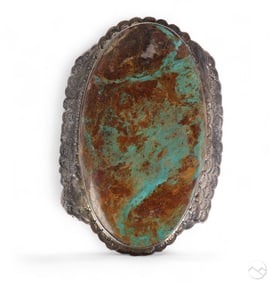 Oscar Betz Navajo Sterling Turquoise Cuff Bracelet