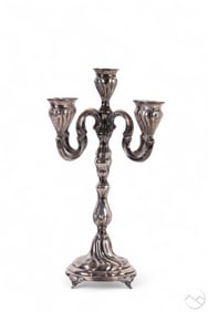 Hazorfim Sterling Jewish Judaica Candelabra 827g.