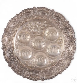 Mesika Sterling Silver LARGE Seder Passover Plate
