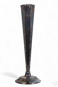Silverplate Trumpet Form 27" Presentation Vase