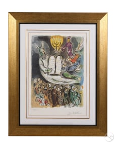 Chagall 1887-1985 Moses Eders Exodus Litho SIGNED
