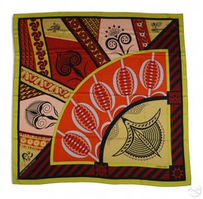 Hermes Geometrie Cretoise Cashmere Silk Shawl