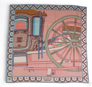Hermes Balade en Berline Silk Cashmere Blend Shawl