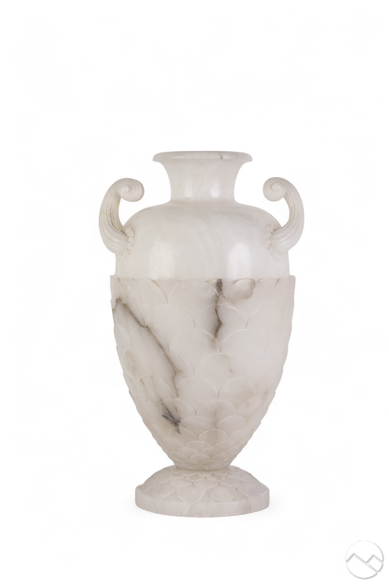 Neoclassical Style Alabaster Urn Torchiere Lamp (1 of 10)
