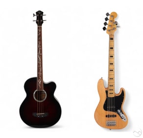 Fender Jazz and Micheal Kelly Base Guitars 2pc LOT