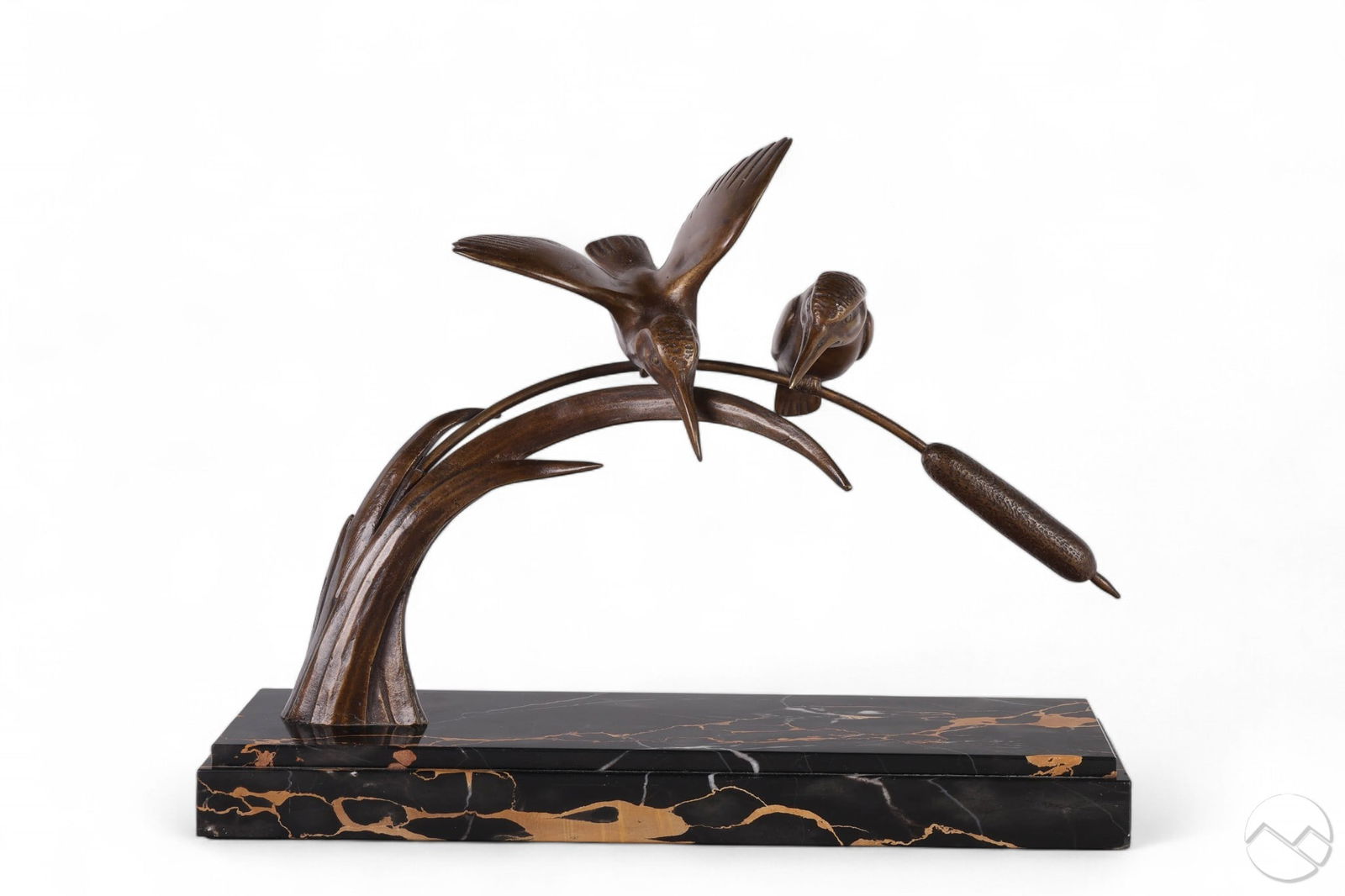 George Laurent b.1940 Bronze Kingfishers Sculpture (1 of 8)