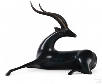 Loet Vanderveen 1921-2015 Bronze Gazelle Sculpture