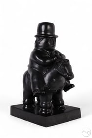 Fernando Botero 1932-2023 Man On Horseback Bronze