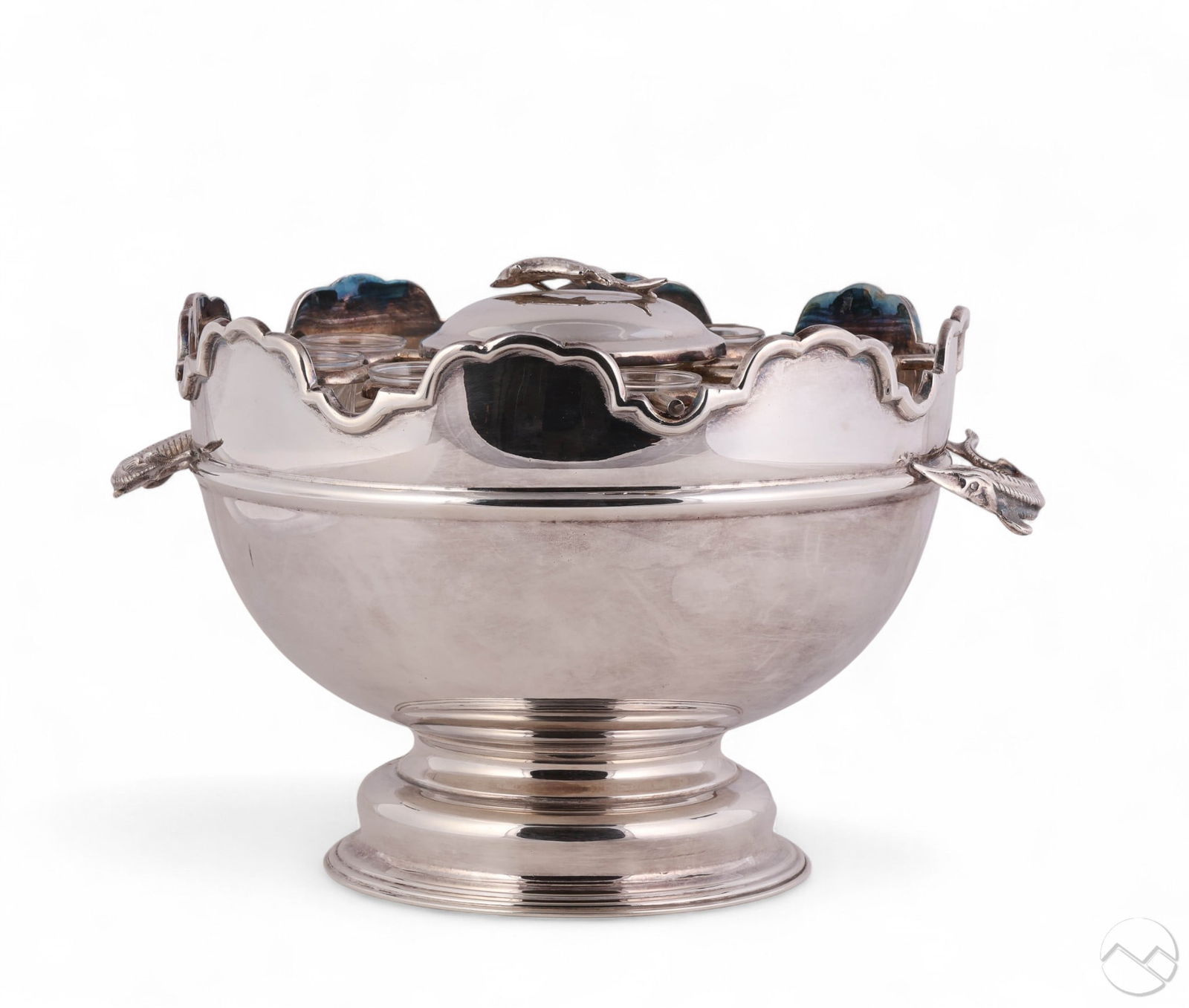 Silver Plated Caviar Set Serving Bowl Centerpiece (1 of 9)