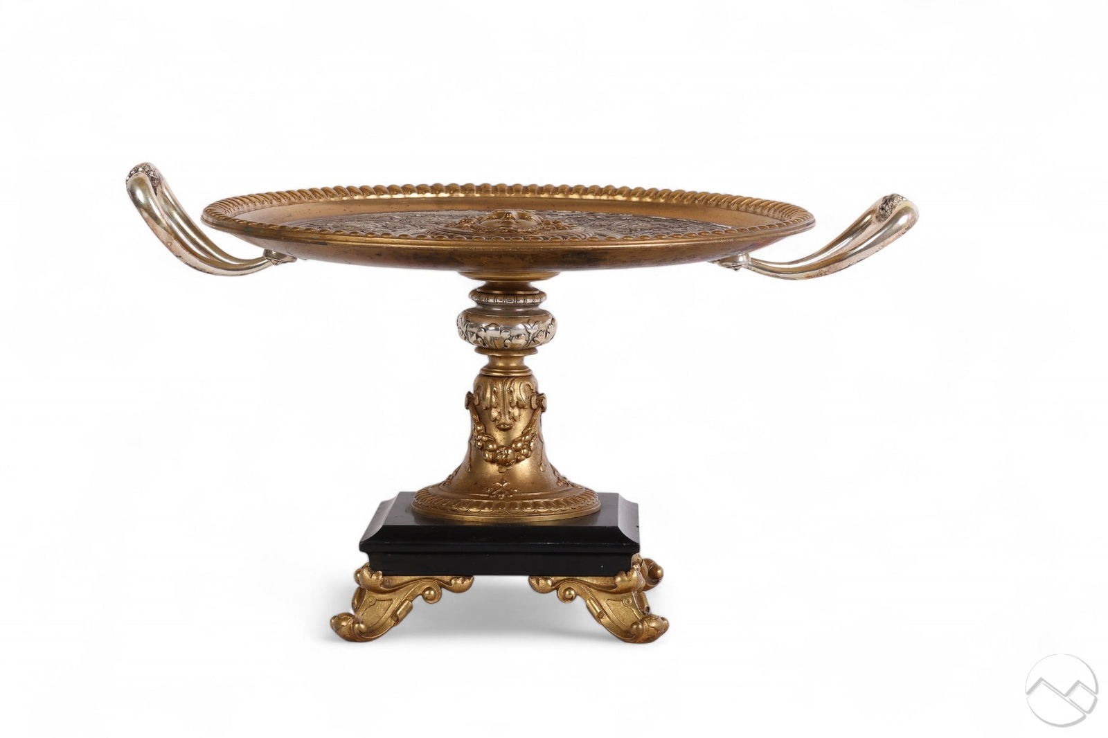 Neoclassical Style Bronze Silverplate Table Tazza (1 of 8)