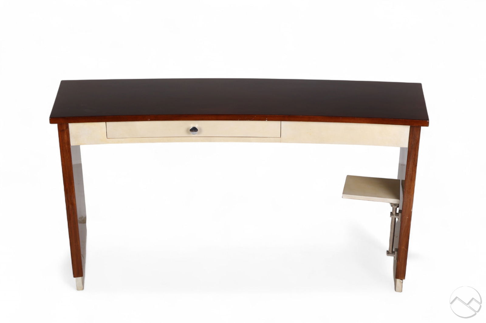 Art Deco Mahogany and Parchment Veneer Curved Desk (1 of 3)