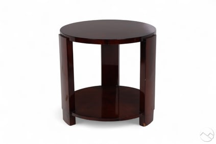 French Art Deco Round Lacquered Occasional Table