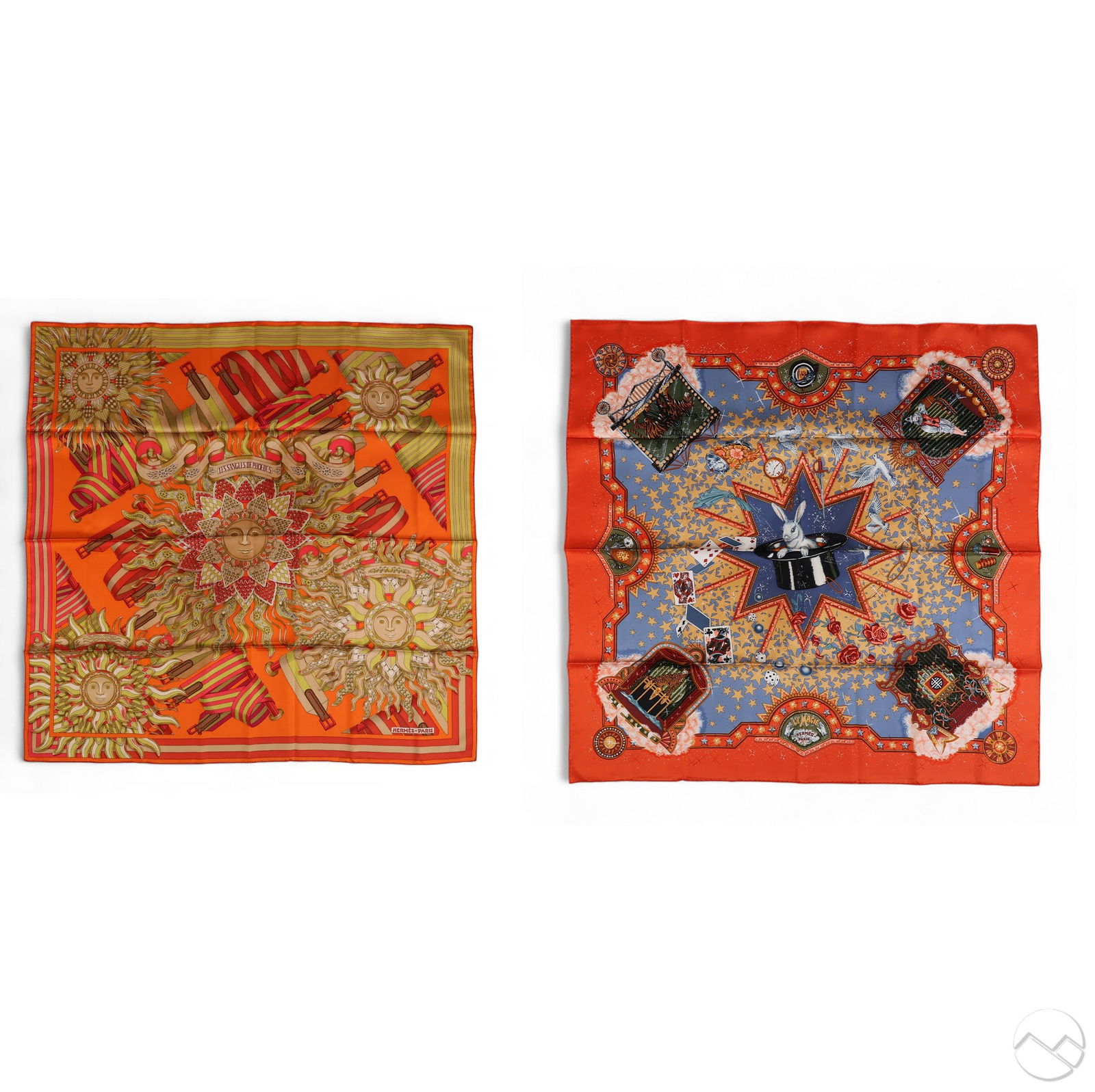 Hermes La Magie and Sangles Phoebus Silk Scarf LOT (1 of 9)